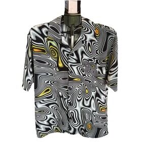 Vintage Silver Point Authentic Original Psychedelic Button Up Shirt Mens M